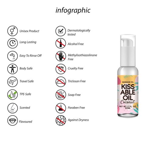 Olejek do masażu kokosowy Kissable Oil Coconut 50ml
