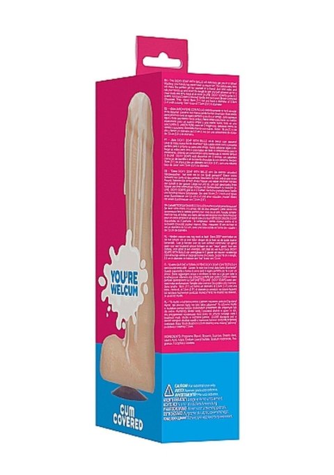 Mydło w kształcie penisa cieliste Dicky Soap With Balls Cum Covered 1szt.