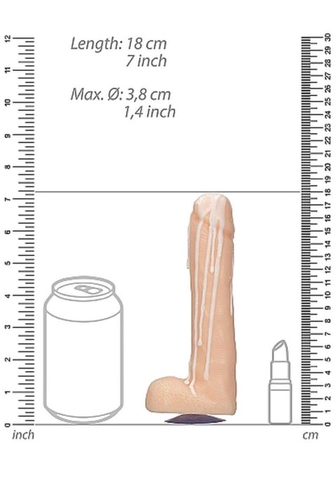 Mydło w kształcie penisa cieliste Dicky Soap With Balls Cum Covered 1szt.