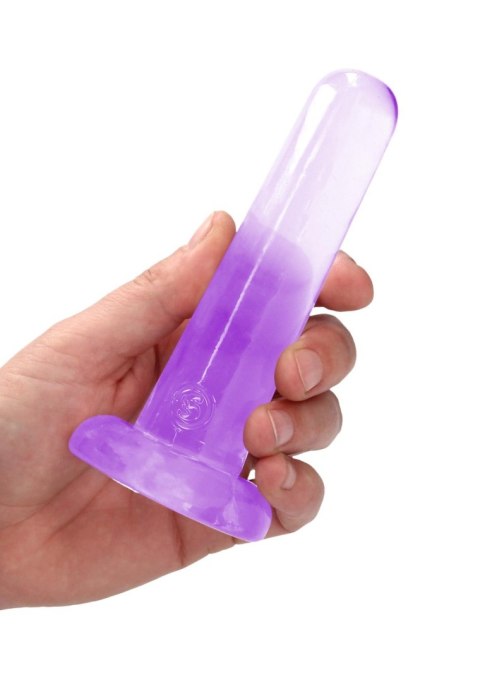 Dildo żelowe z przyssawką 13.5cm fioletowe Crystal Clear Dildo REALROCK SHOTS
