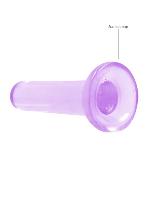 Dildo żelowe z przyssawką 13.5cm fioletowe Crystal Clear Dildo REALROCK SHOTS