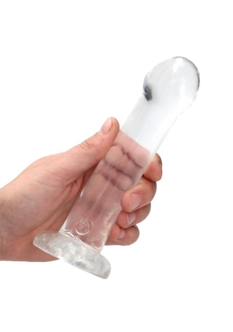 Dildo żelowe z przyssawką 17cm przeźroczyste Crystal Clear Dildo REALROCK SHOTS