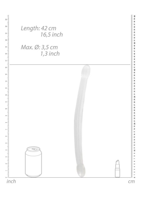 Dildo podwójne przeźroczyste 42cm Crystal Clear Double Dildo REALROCK SHOTS