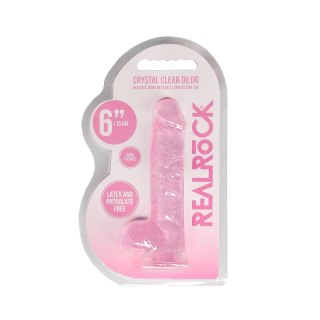 Dildo silikonowe różowe 15cm Crystal Clear Dong REALROCK SHOTS