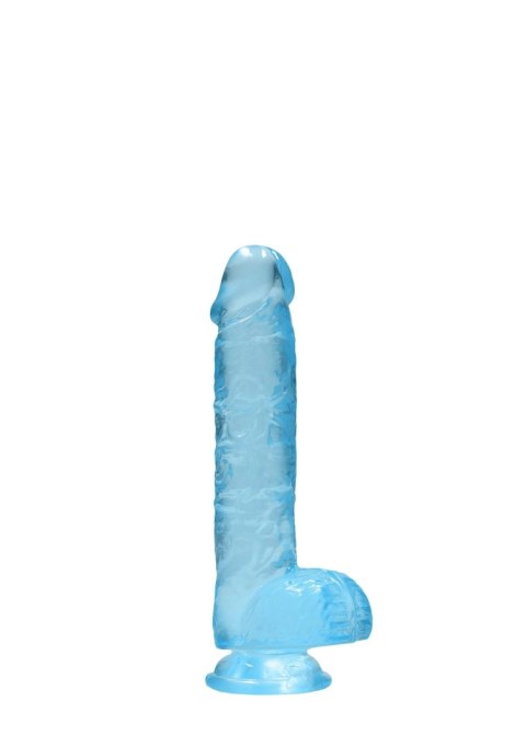 Dildo silikonowe niebieskie 15cm Crystal Clear Dong REALROCK SHOTS
