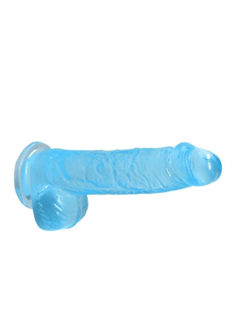 Dildo silikonowe niebieskie 15cm Crystal Clear Dong REALROCK SHOTS