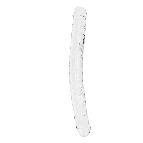 Dildo silikonowe podwójne przeźroczyste 34cm Crystal Clear Dong REALROCK SHOTS