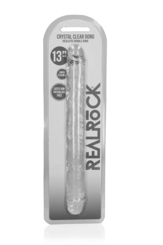 Dildo silikonowe podwójne przeźroczyste 34cm Crystal Clear Dong REALROCK SHOTS