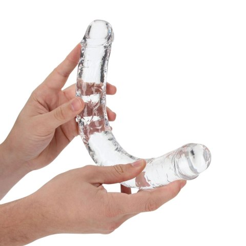 Dildo silikonowe podwójne przeźroczyste 34cm Crystal Clear Dong REALROCK SHOTS