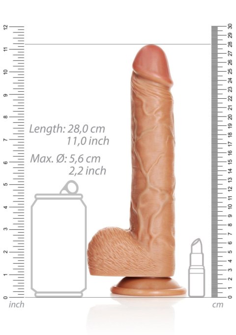 Dildo realistyczne z przyssawką naturalne 25.5cm REALROCK SHOTS