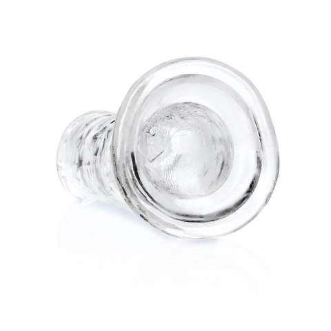 Dildo żelowe z przyssawką 14.5cm przeźroczyste Crystal Clear Dildo REALROCK SHOTS