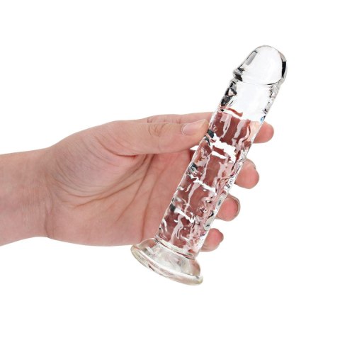 Dildo żelowe z przyssawką 14.5cm przeźroczyste Crystal Clear Dildo REALROCK SHOTS