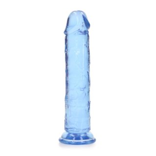Dildo żelowe z przyssawką 18cm niebieskie Crystal Clear Dildo REALROCK SHOTS