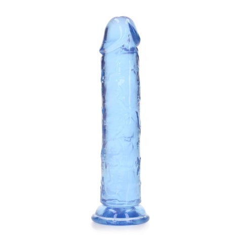 Dildo żelowe z przyssawką 18cm niebieskie Crystal Clear Dildo REALROCK SHOTS