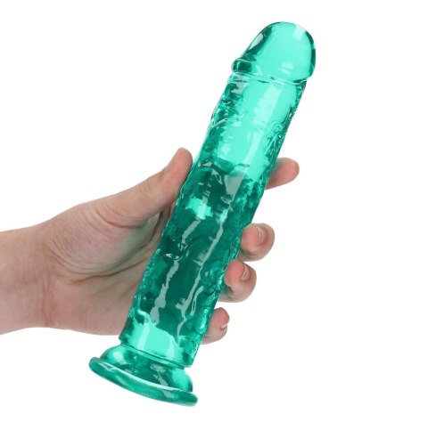 Dildo żelowe z przyssawką 20cm zielone Crystal Clear Dildo REALROCK SHOTS