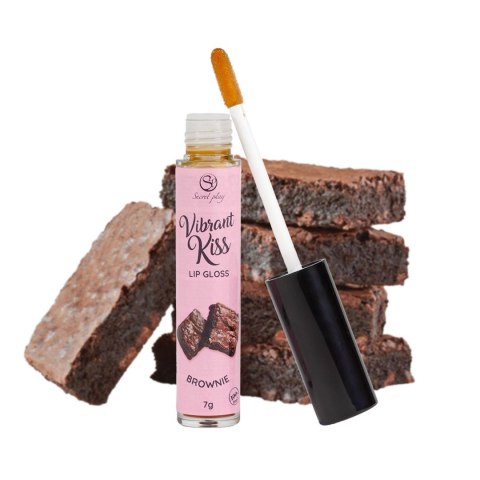 Błyszczyk do seksu oralnego wibracyjny brownie LIP GLOSS VIBRANT KISS 6g