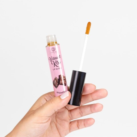 Błyszczyk do seksu oralnego wibracyjny brownie LIP GLOSS VIBRANT KISS 6g
