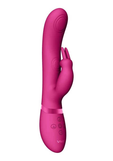 Wibrator Króliczek Z Potrójną Stymulacją I Technologią Pulse Wave Różowy - MAY VIVE045 DUAL PULSE WAVE RABBIT