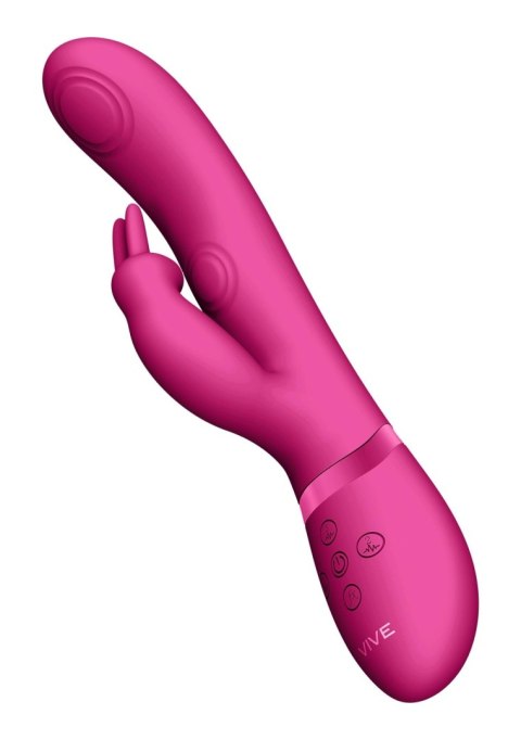 Wibrator Króliczek Z Potrójną Stymulacją I Technologią Pulse Wave Różowy - MAY VIVE045 DUAL PULSE WAVE RABBIT
