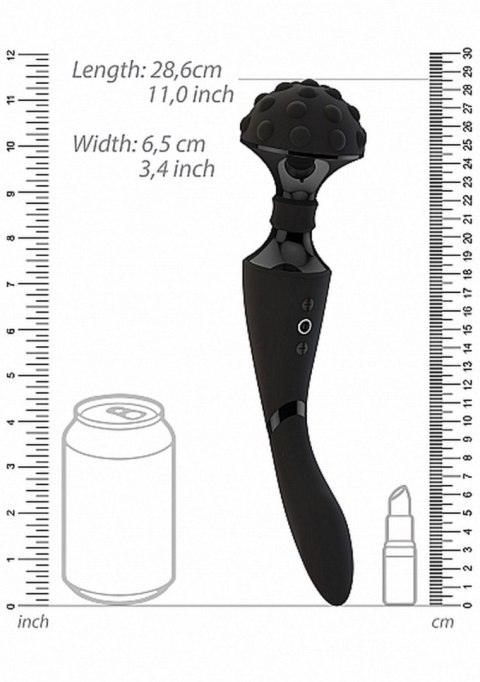 Masażer Różdżka Elastyczny Czarny Shiatsu Bendable Massager Wand