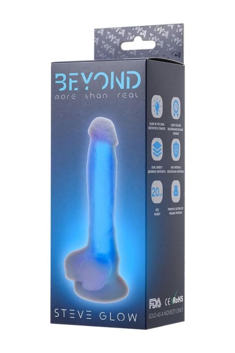 Dildo fluorescencyjne niebieskie 20cm BEYOND BY TOYFA