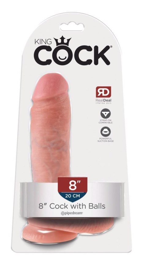 Dildo realistyczne cieliste 20cm King Cock ORION