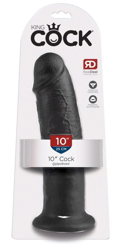 Dildo realistyczne czarne 25cm King Cock ORION