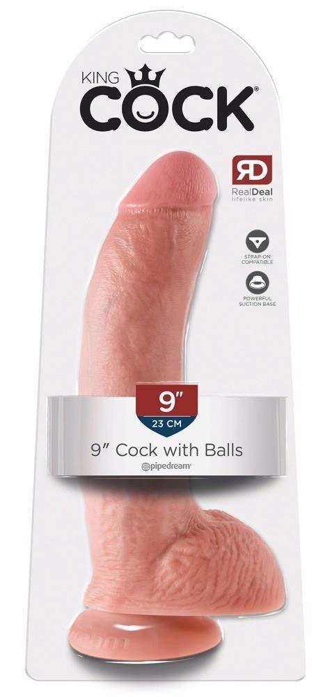 Dildo realistyczne cieliste 23cm King Cock ORION