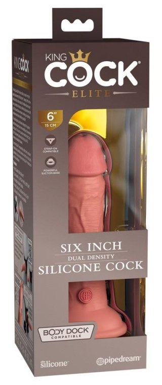 Dildo realistyczne cieliste 15cm Dual Density King Cock Elite ORION