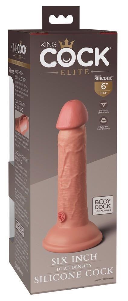 Dildo realistyczne cieliste 15cm Dual Density King Cock Elite ORION