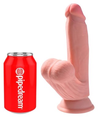 Dildo realistyczne z poruszającymi jądrami cieliste 17.8cm Triple Density Cock KING COCK PLUS ORION