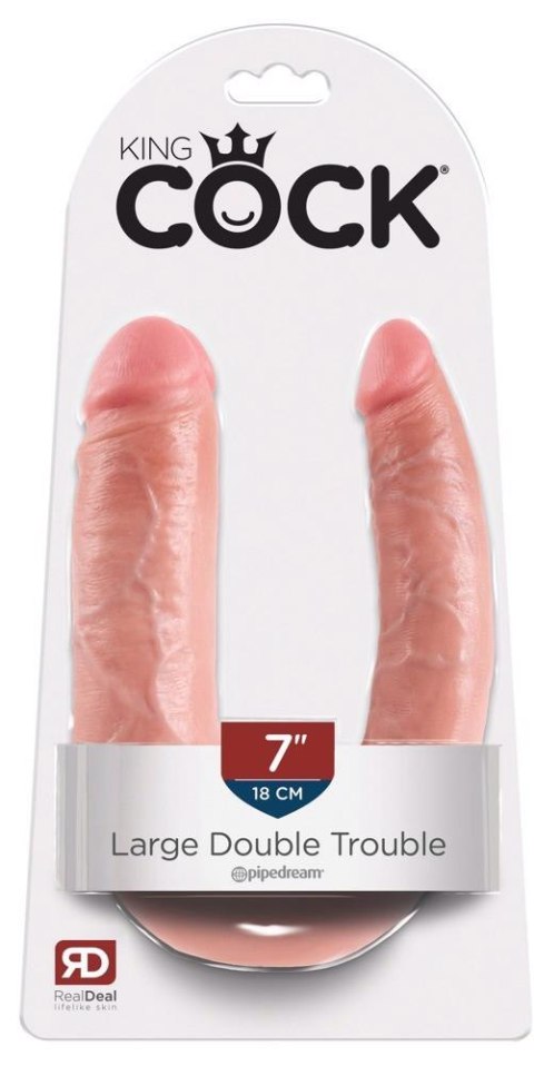 Dildo podwójne cieliste 43cm King Cock Large Double Trouble ORION