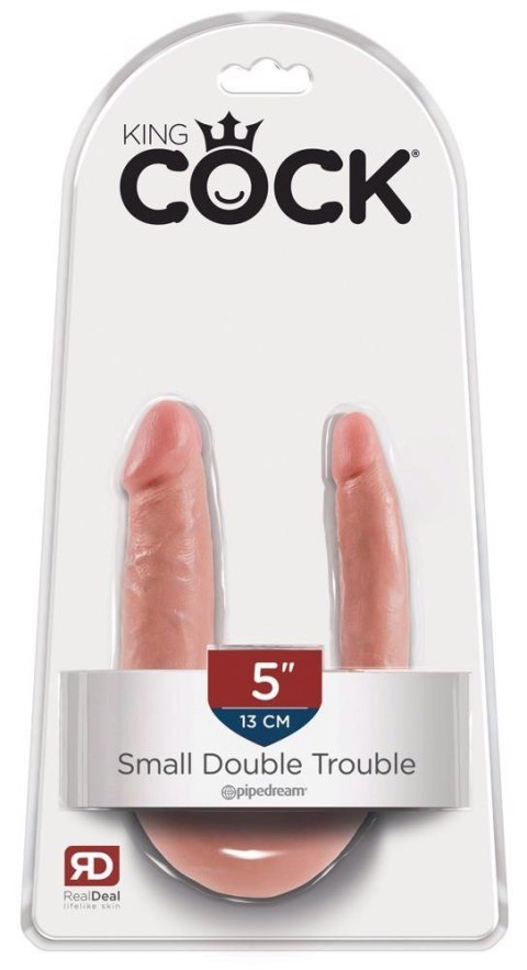 Dildo podwójne cieliste 30cm King Cock Small Double Trouble ORION