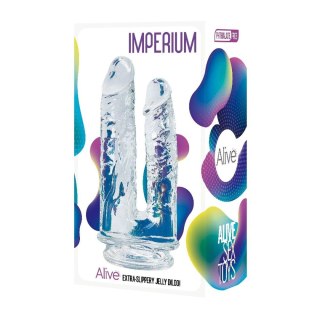 Dildo podwójne przeźroczyste 14cm Imperium Jelly CNEX