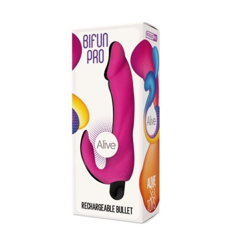 Anatomiczne Dildo Wibracyjne Do Punktu G I Łechtaczki Silikonowe - Bifun Pro