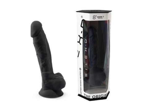 Dildo silikonowe z przyssawką czarny 20.3cm Model 1 Silexd