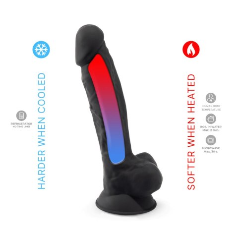 Dildo silikonowe z przyssawką czarny 20.3cm Model 1 Silexd