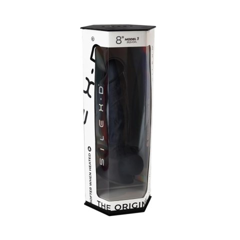 Dildo silikonowe z przyssawką czarny 20.3cm Model 1 Silexd