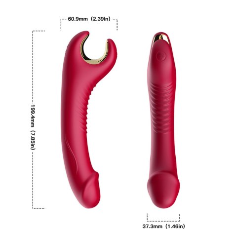 Wielofunkcyjny Stymulator Intymny Dla Par Wodoodporny Czerwony – Silicone