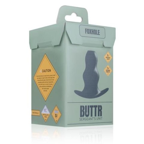 Tunel analny czarny Foxhole Hollow Butt Plug ONE-DC B.V.