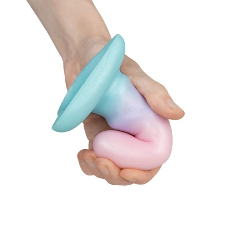 Dildo z przyssawką serce niebiesko-beżowe Unicorn Mini Light INTIMATE DISTRIBUTION