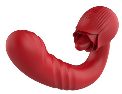 Luksusowy Wibrator Tłokowy Typu Róża Z Funkcją Oralną – Rose Thrusting Vibrator
