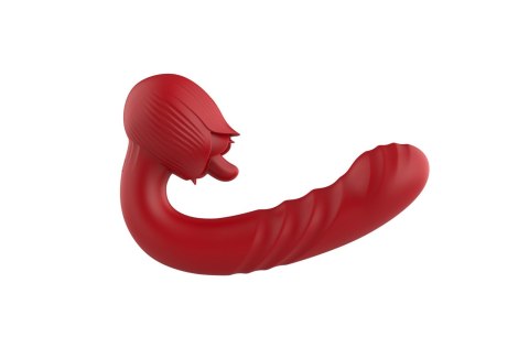 Luksusowy Wibrator Tłokowy Typu Róża Z Funkcją Oralną – Rose Thrusting Vibrator