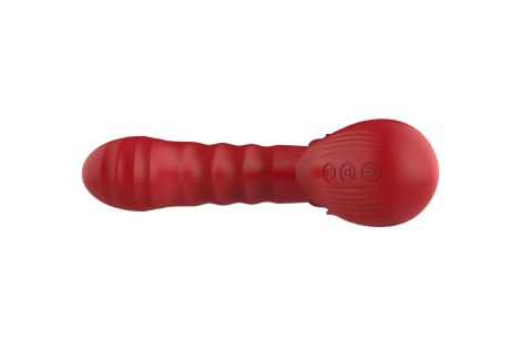 Luksusowy Wibrator Tłokowy Typu Róża Z Funkcją Oralną – Rose Thrusting Vibrator