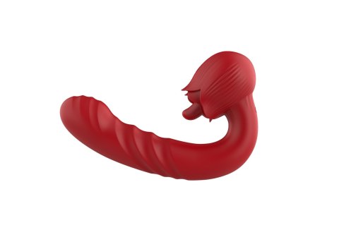 Luksusowy Wibrator Tłokowy Typu Róża Z Funkcją Oralną – Rose Thrusting Vibrator