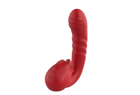 Luksusowy Wibrator Tłokowy Typu Róża Z Funkcją Oralną – Rose Thrusting Vibrator