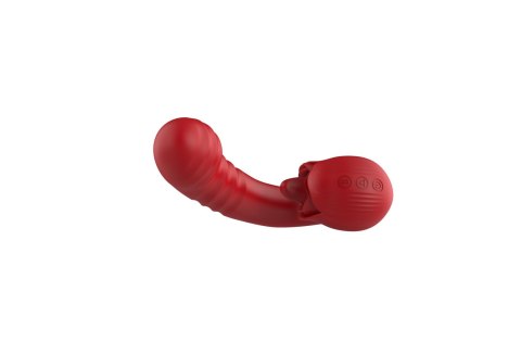 Luksusowy Wibrator Tłokowy Typu Róża Z Funkcją Oralną – Rose Thrusting Vibrator