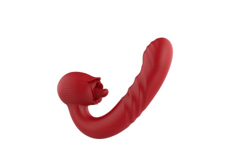 Luksusowy Wibrator Tłokowy Typu Róża Z Funkcją Oralną – Rose Thrusting Vibrator