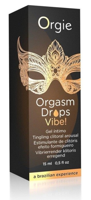 Krople uwrażliwiające łechtaczkę brzoskwinia Orgasm Drops Vibe Peach Flavor 15ml ORGIE