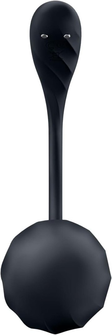Jajeczko wibrujące na aplikację czarne Ribbed Petal Satisfyer